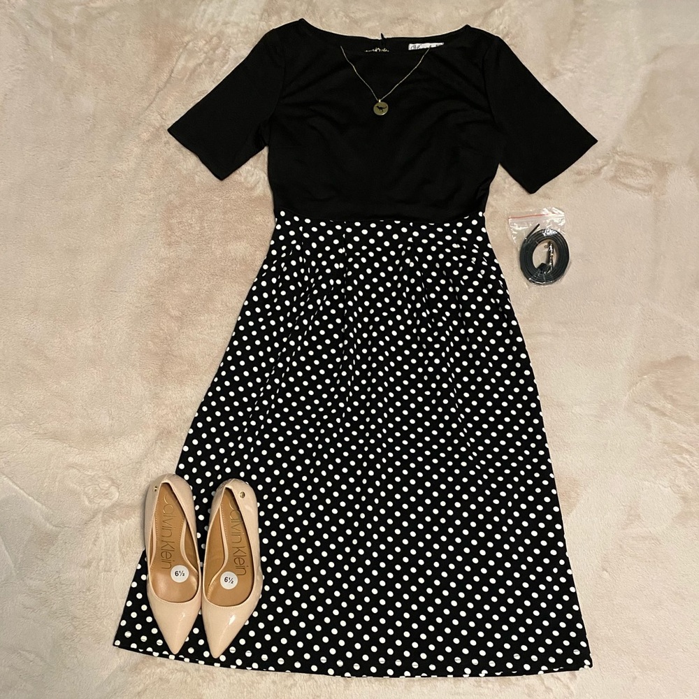 NWOT Vintage Style Summer Polka Dot A-Line Dress👗